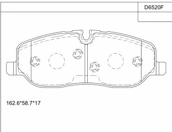 Kit de plaquettes de frein, frein à disque ASIMCO KD6520F