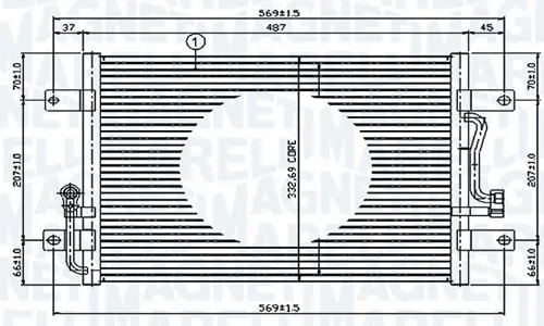 Condenseur, climatisation MAGNETI MARELLI - BR 351309191MM