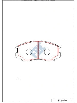 Kit de plaquettes de frein, frein à disque FBK FD6070