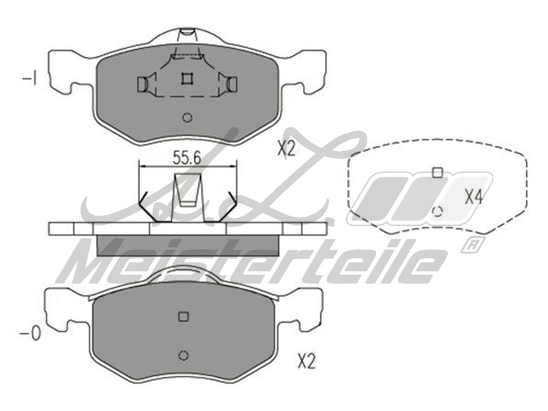 Kit de plaquettes de frein, frein à disque A.Z. Meisterteile AZMT-44-022-1726