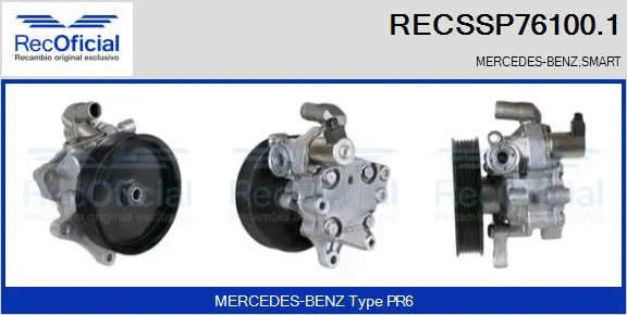 Pompe hydraulique, direction RECOFICIAL RECSSP76100.1