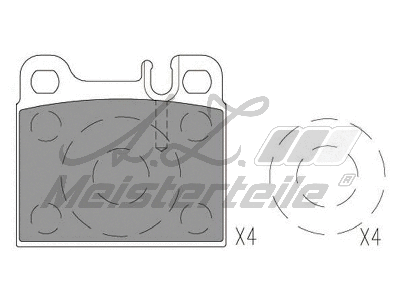 Kit de plaquettes de frein, frein à disque A.Z. Meisterteile AZMT-44-022-2160