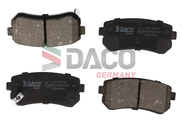 Kit de plaquettes de frein, frein à disque DACO Germany 323521