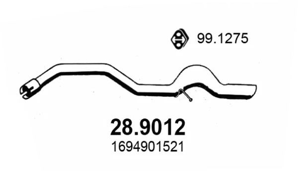 Tuyau d'échappement ASSO 28.9012