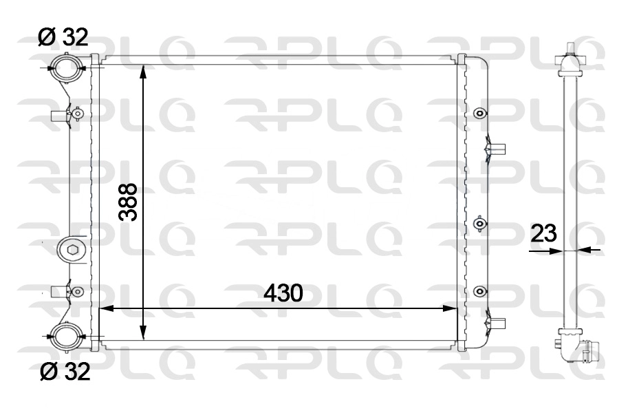 Radiateur, refroidissement du moteur RPL QUALITY APRAVW5010