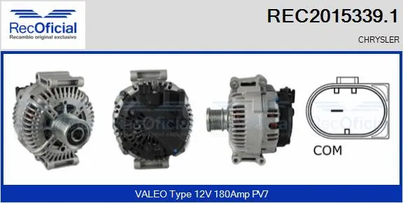 Alternateur RECOFICIAL REC2015339.1
