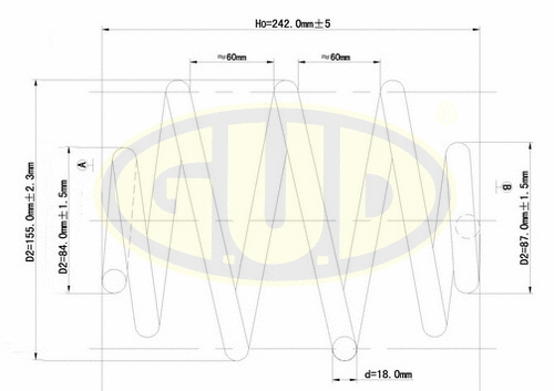 Ressort de suspension G.U.D. GCS950673