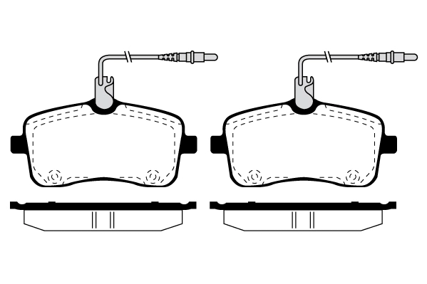 Kit de plaquettes de frein, frein à disque Technika 01584