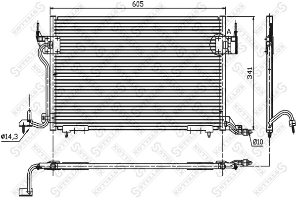 Condenseur, climatisation STELLOX 10-45056-SX