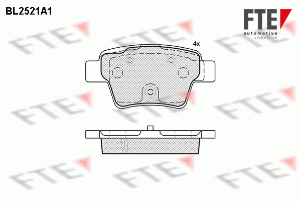 Kit de plaquettes de frein, frein à disque FTE 9010778