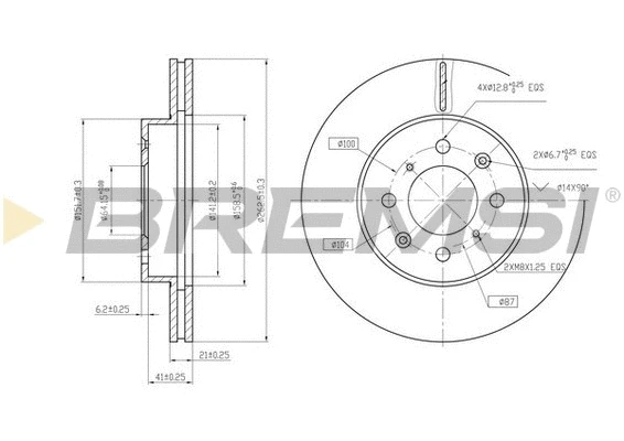 Disque de frein BREMSI CD6261V