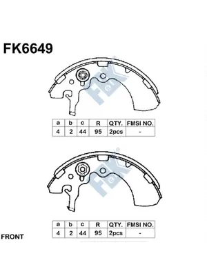 Jeu de mâchoires de frein FBK FK6649