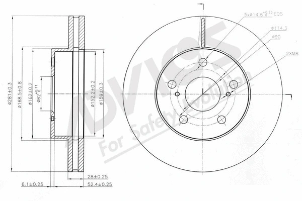 Disque de frein ADVICS-SEA A6F467
