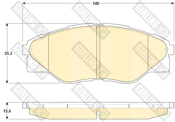 Kit de plaquettes de frein, frein à disque GIRLING 6135329