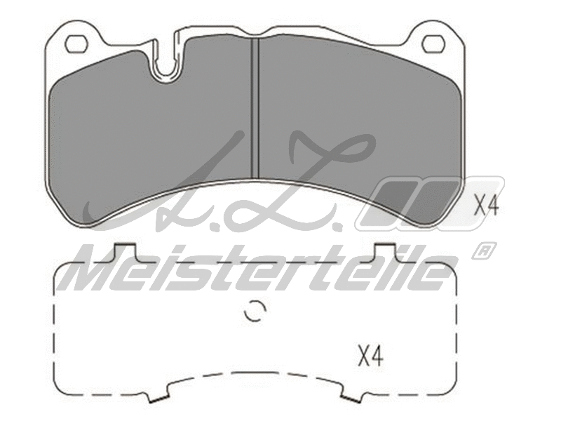 Kit de plaquettes de frein, frein à disque A.Z. Meisterteile AZMT-44-022-2198