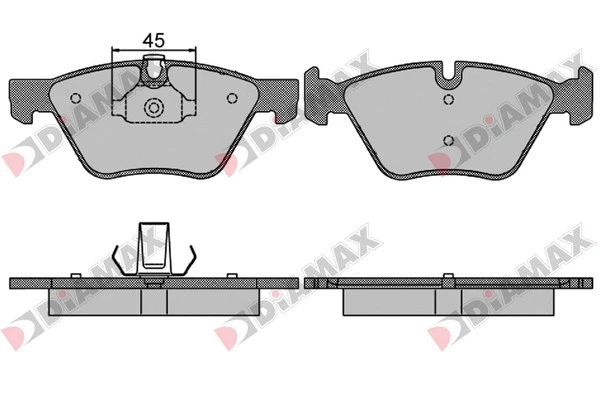 Kit de plaquettes de frein, frein à disque DIAMAX N09474