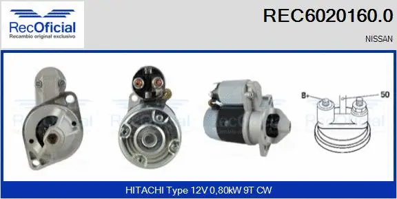 Démarreur RECOFICIAL REC6020160.0