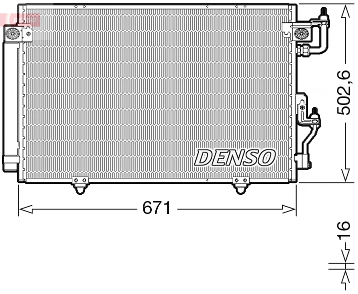 Condenseur, climatisation DENSO DCN45008