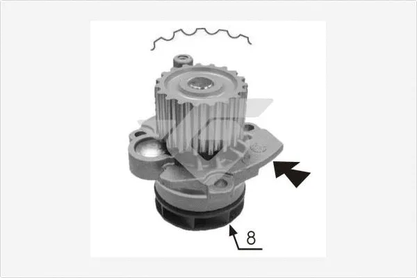 Pompe à eau, refroidissement du moteur HUTCHINSON WP0056V