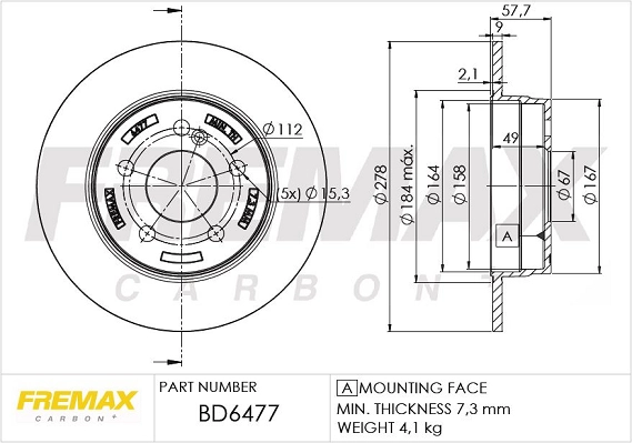 Disque de frein FREMAX BD-6477