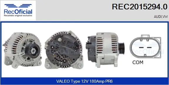 Alternateur RECOFICIAL REC2015294.0