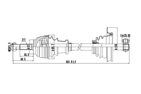 Arbre de transmission DYNAMATRIX DDS250150
