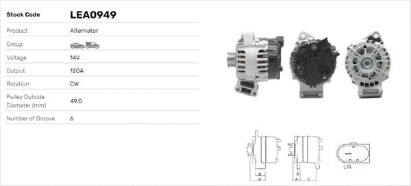 Alternateur LUSA LEA0949