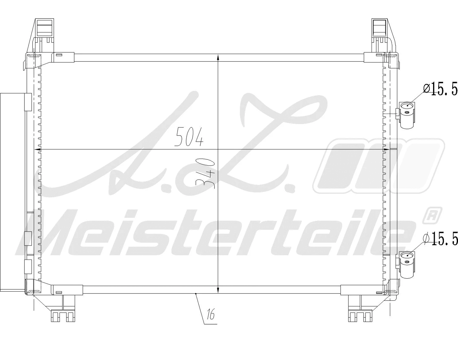 Condenseur, climatisation A.Z. Meisterteile AZMT-45-030-1460
