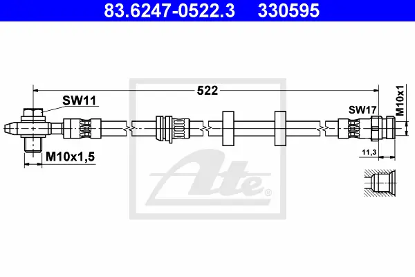 Flexible de frein ATE-APAC 83.6247-0522.3
