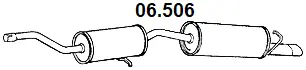 Silencieux arrière NOVAK 06.506