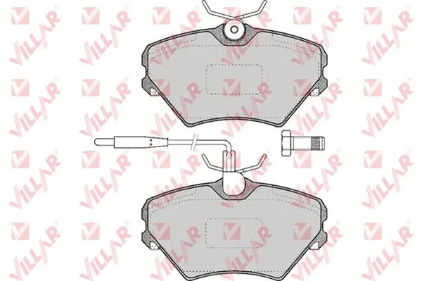 Kit de plaquettes de frein, frein à disque VILLAR 626.0469