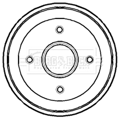Tambour de frein BORG & BECK BBR7080