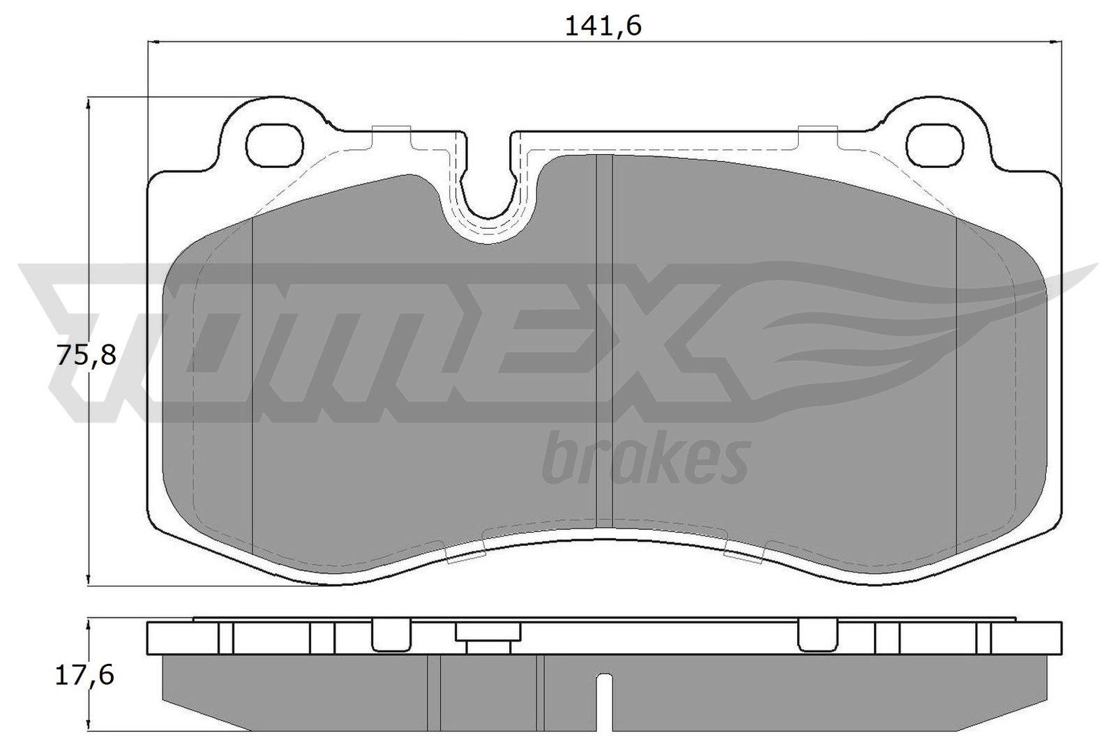 Kit de plaquettes de frein, frein à disque TOMEX Brakes TX 16-87