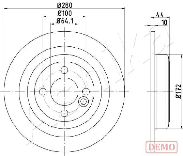 Disque de frein ASHIKA 61-00-0135C