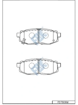 Kit de plaquettes de frein, frein à disque FBK FD7806M