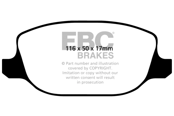 Kit de plaquettes de frein, frein à disque EBC Brakes DP21425