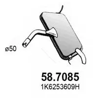 Silencieux arrière ASSO 58.7085