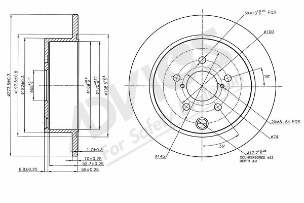 Disque de frein ADVICS-SEA F6R210