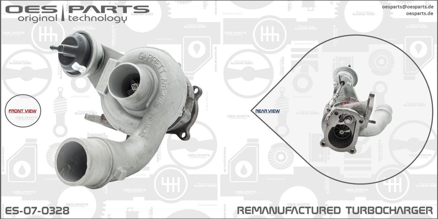 Turbocompresseur, suralimentation OES PARTS ES-07-0328