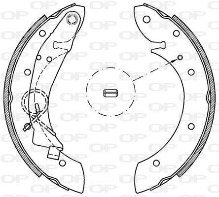 Jeu de mâchoires de frein OPEN PARTS BSA2160.00