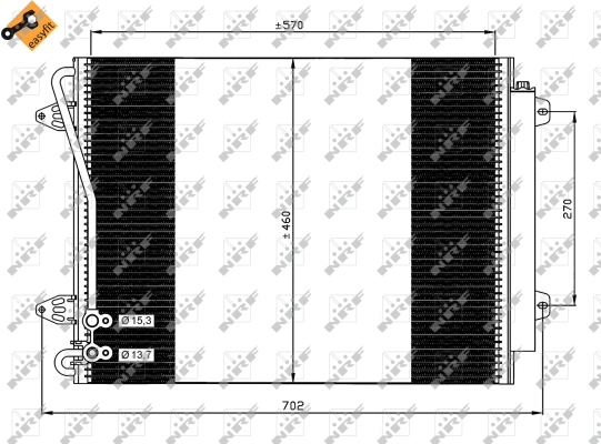 Condenseur, climatisation NRF 35613