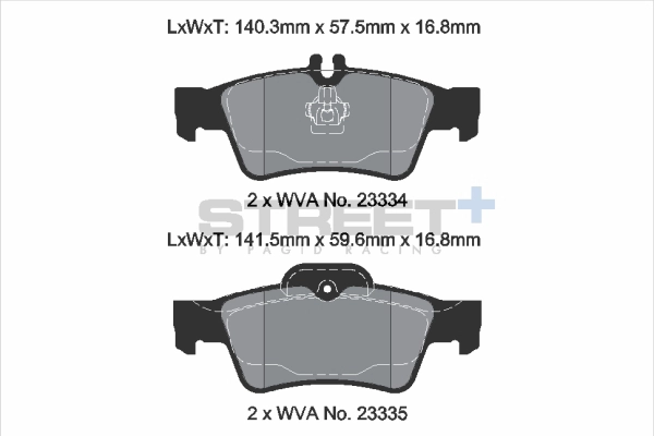 Kit de plaquettes de frein, frein à disque PAGID Racing T8029SP2001