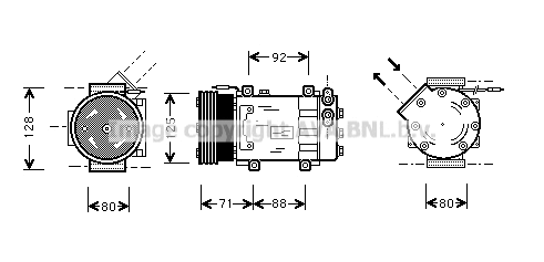 Compresseur, climatisation PRASCO RTK127