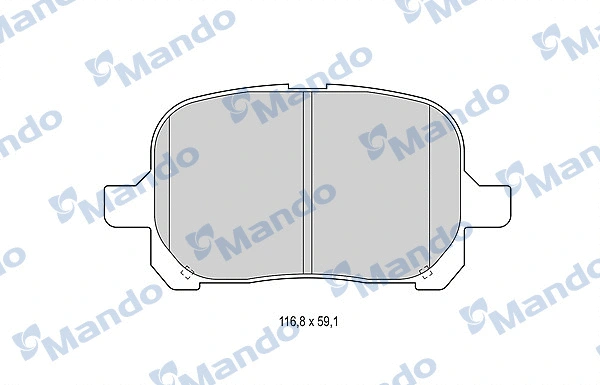 Kit de plaquettes de frein, frein à disque MANDO MBF015857