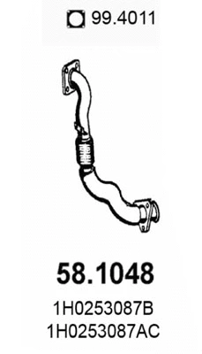 Tuyau d'échappement ASSO 58.1048