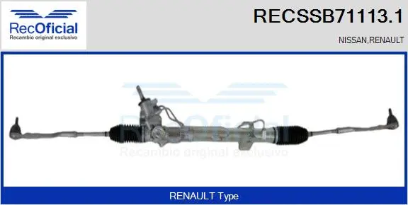 Crémaillère de direction RECOFICIAL RECSSB71113.1