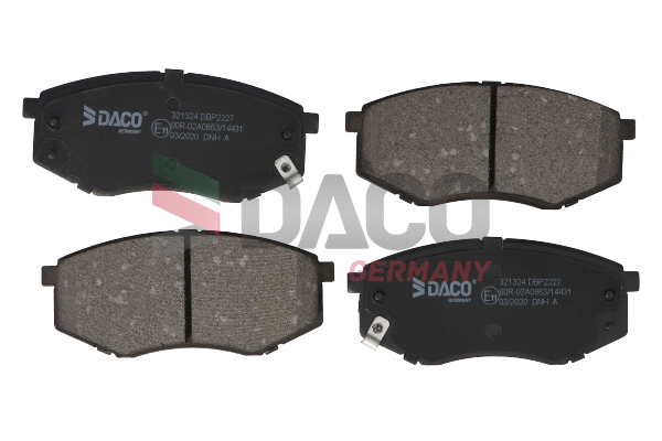 Kit de plaquettes de frein, frein à disque DACO Germany 321324