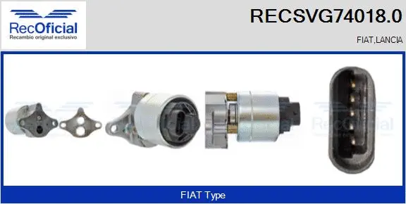 Vanne EGR RECOFICIAL RECSVG74018.0