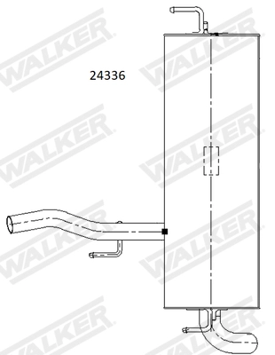 Silencieux arrière WALKER 24336