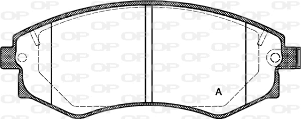 Kit de plaquettes de frein, frein à disque OPEN PARTS BPA0318.32